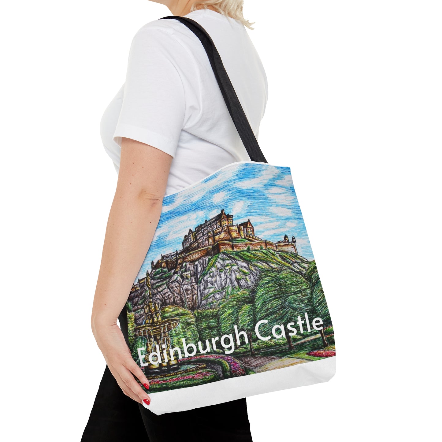 Tote Bag (AOP)- Iconic Edinburgh Castle Art Design