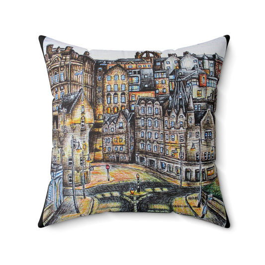Indoor Decorative Cushion- Edinburgh Old Town Design