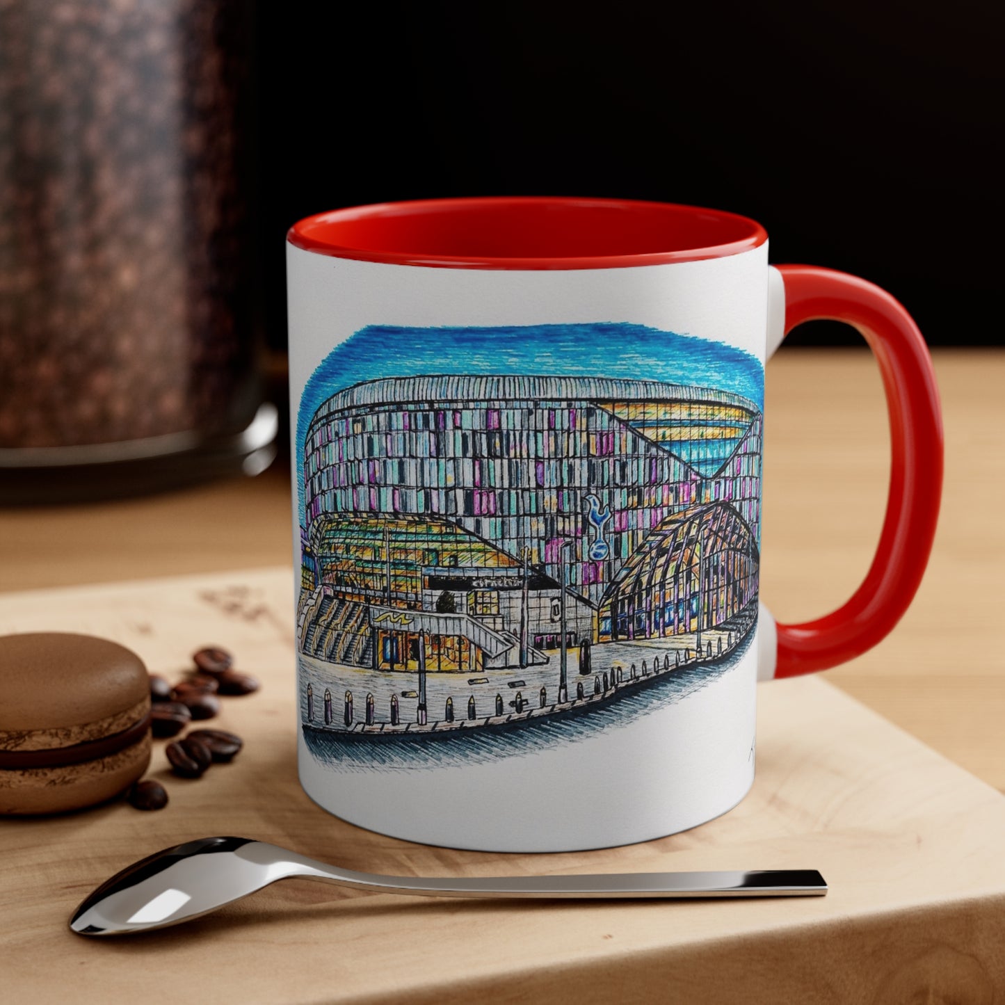 Ceramic Coffee Mug, 11oz- Tottenham FC Design (birthday gift, coffee, football, Old Trafford, home, drinkware, print)