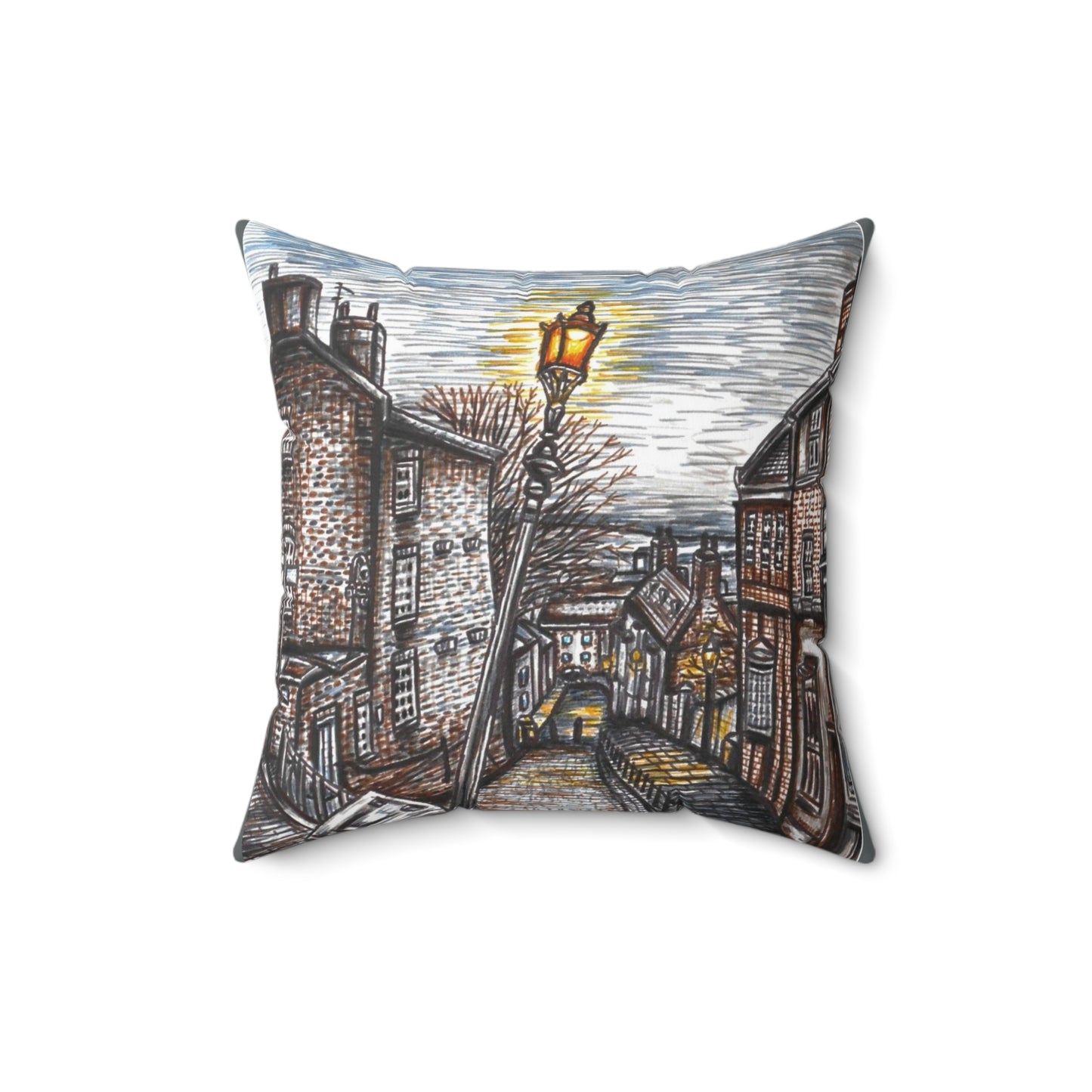 Polyester Square Pillow- Lincoln Steephill
