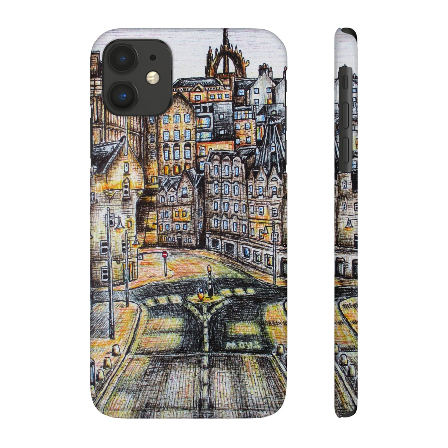 Slim Phone Case- Edinburgh Old Town Design