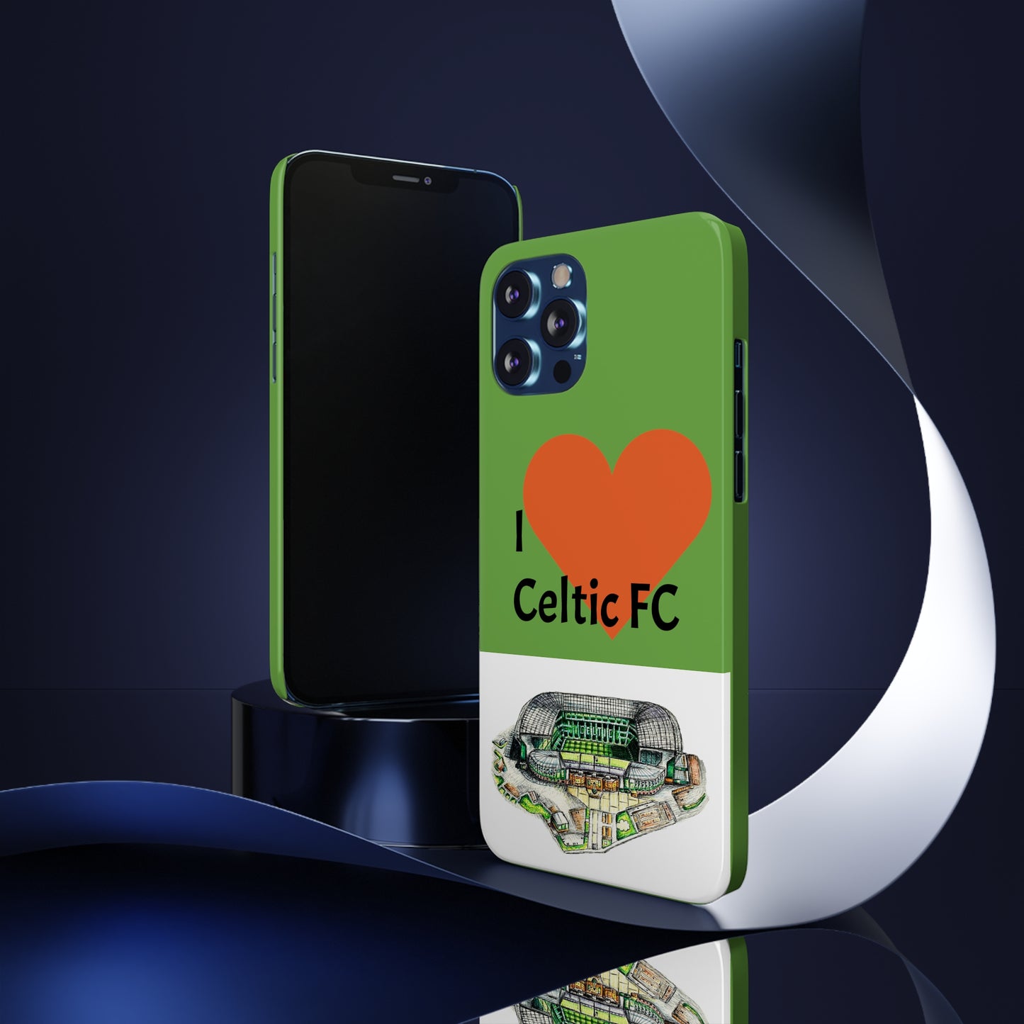 Slim Phone Case- I Love Celtic FC Design