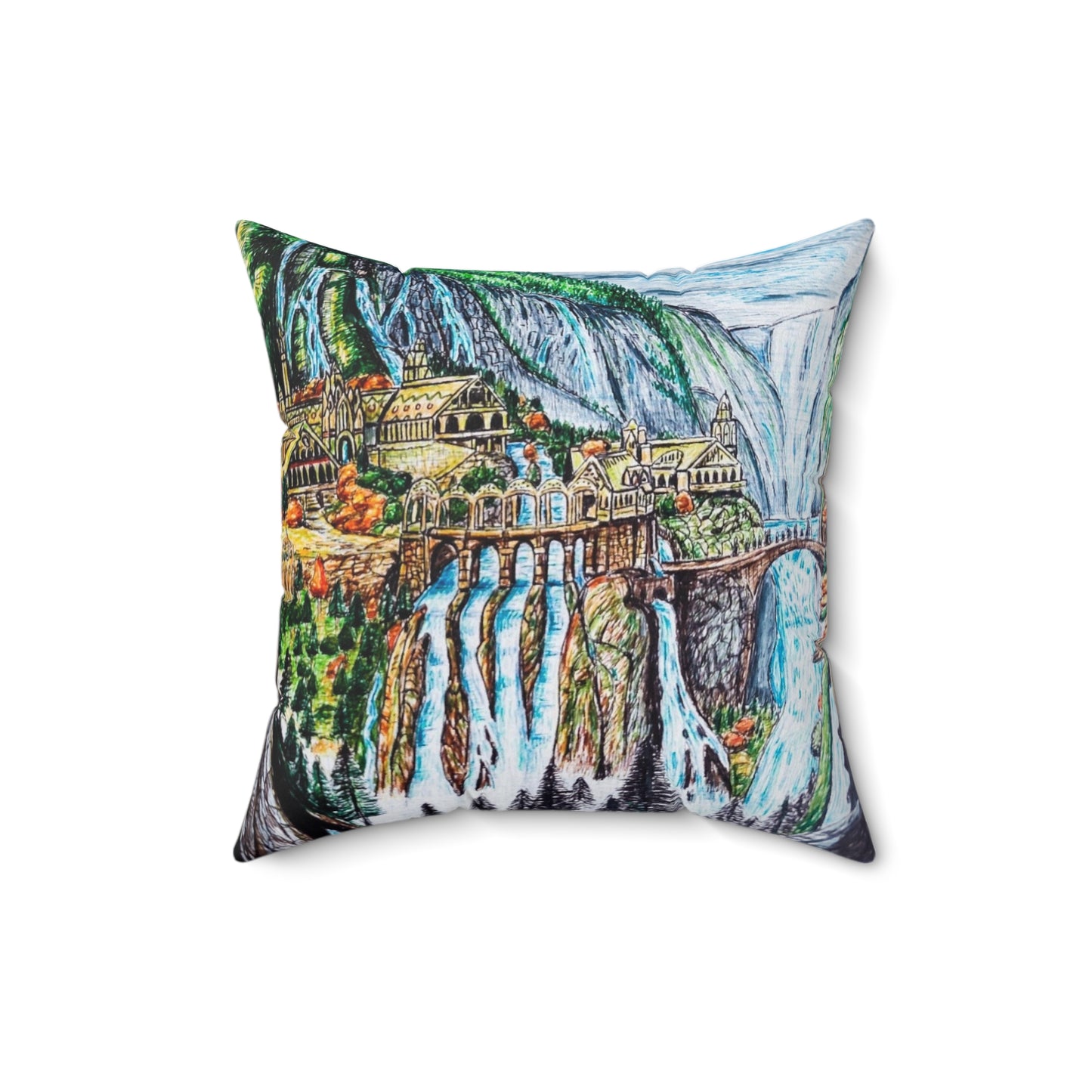 Polyester Square Pillow- Lord Of The Rings Design