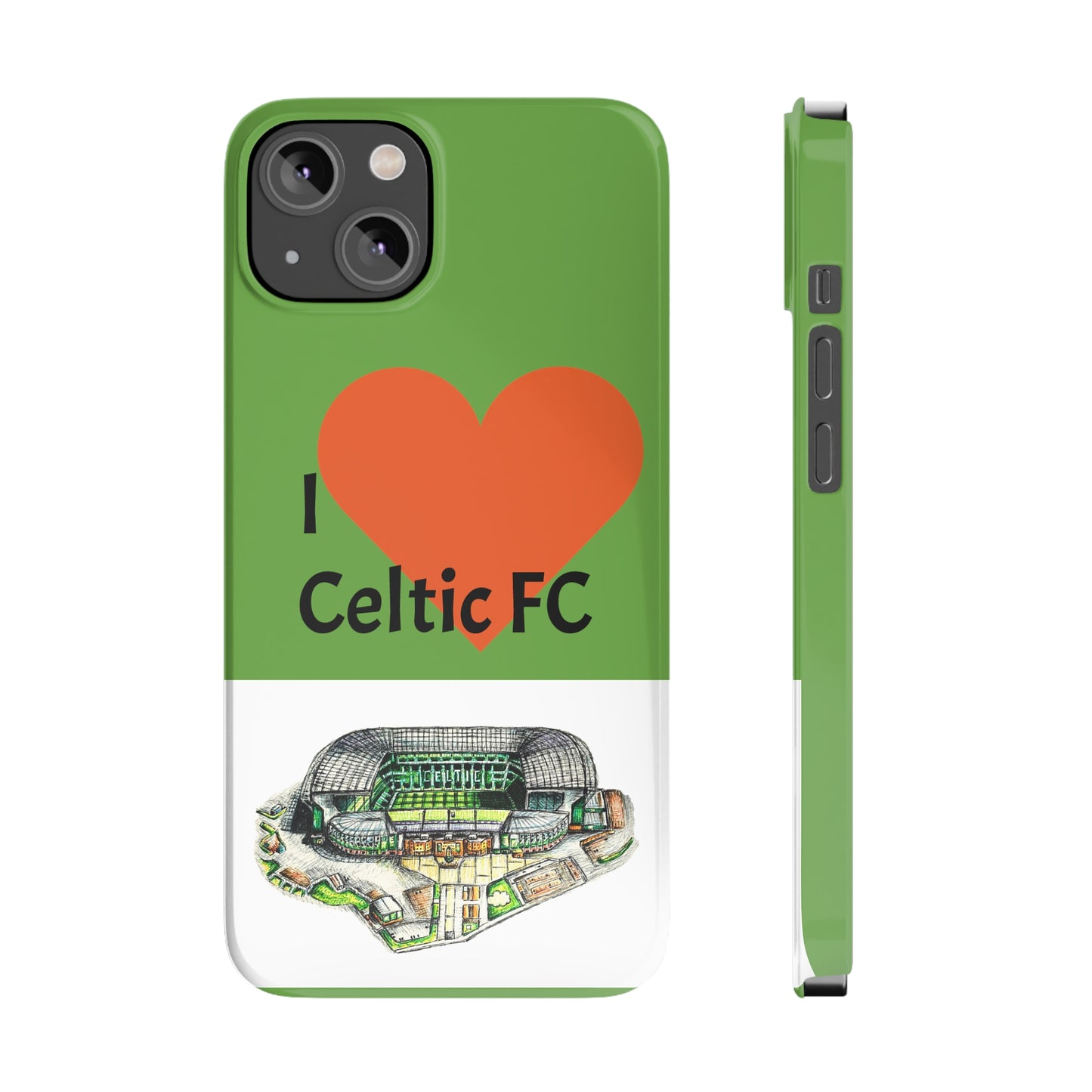 Slim Phone Case- I Love Celtic FC Design