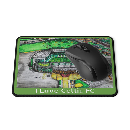 Non-Slip Mouse Pad- "I Love Celtic FC" Design