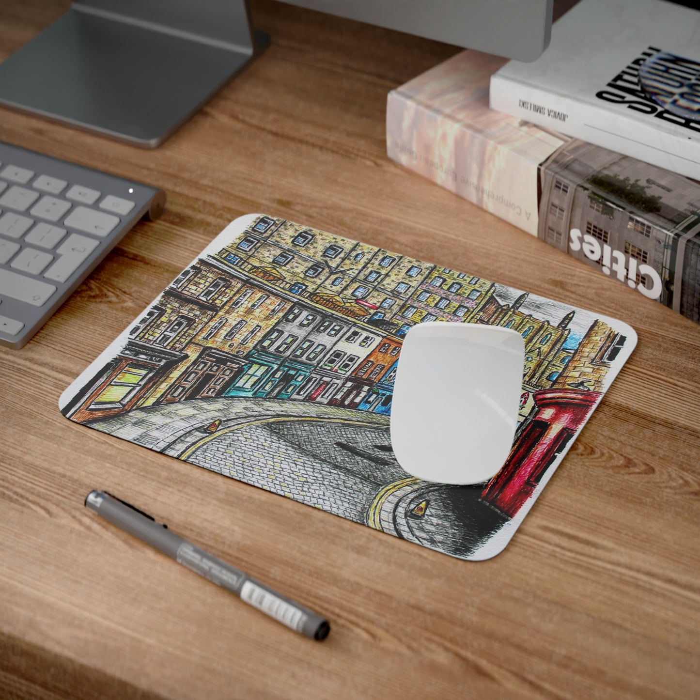 Non-slip Desk Mouse Pad- Edinburgh Victoria Street Design