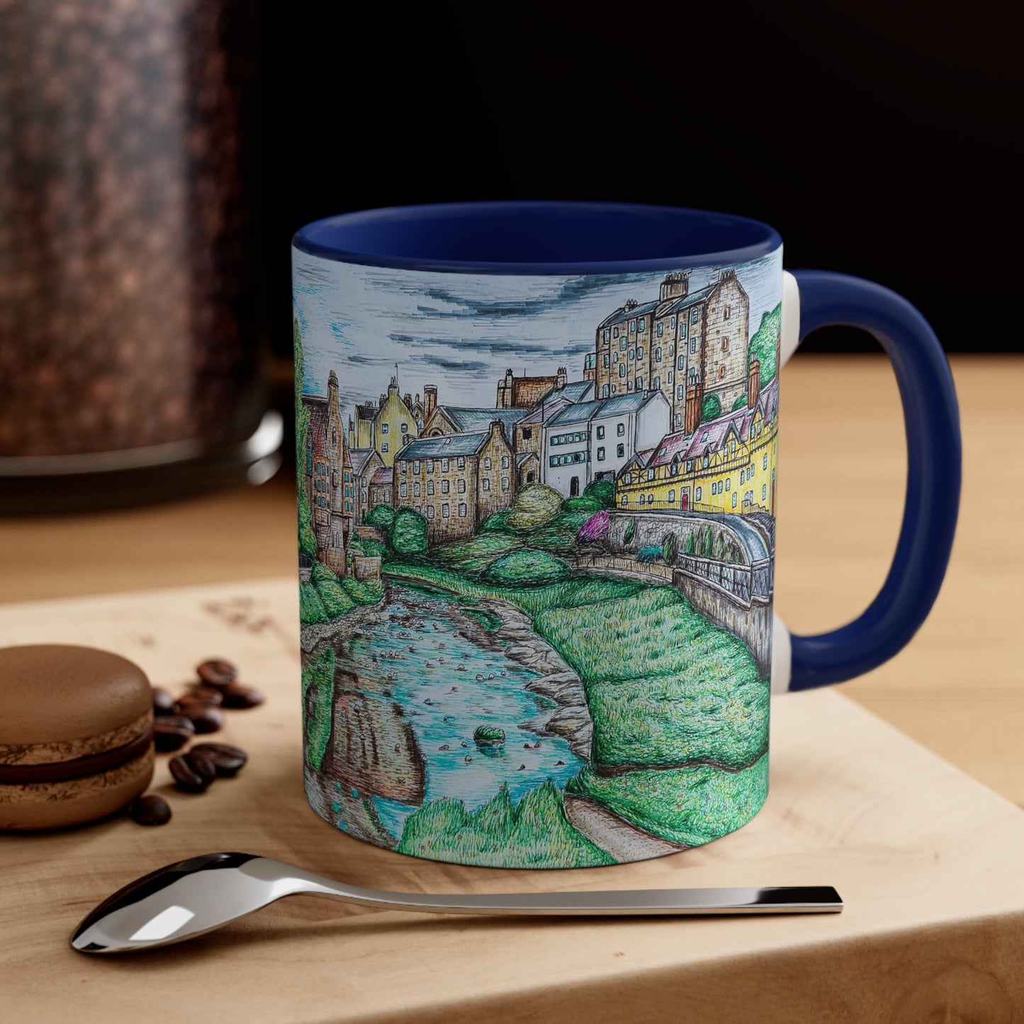 Ceramic Coffee Mug, 11oz- Edinburgh Leith Design- birthday gift, home decor, kitchen, drinkware, house warming, coffee