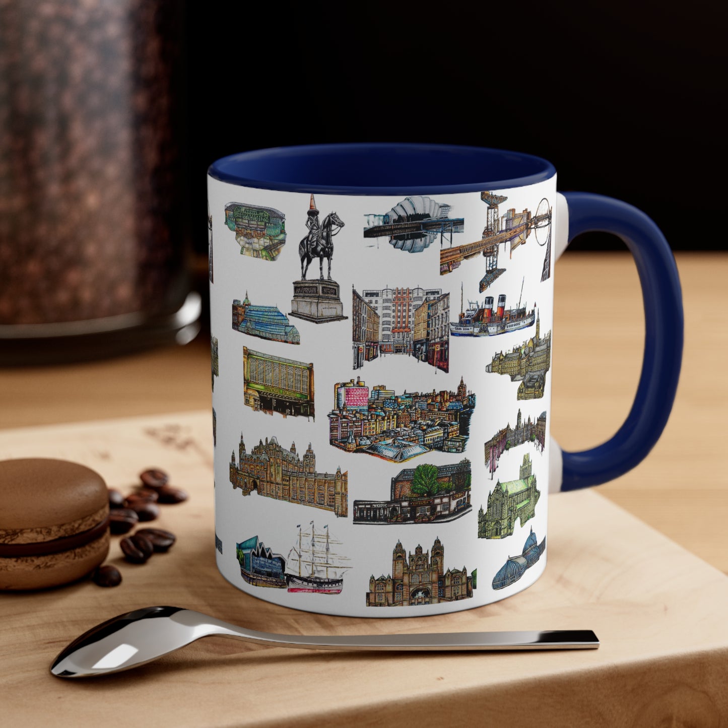 Coffee Mug, 11oz- Glasgow collage art Design