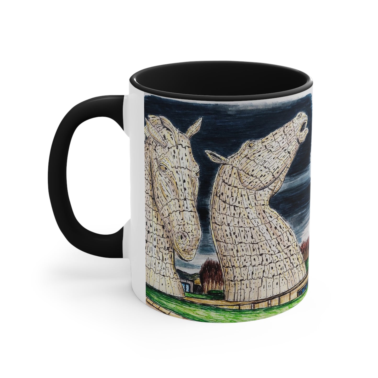 Coffee Mug, 11oz- The Kelpies Scotland Design