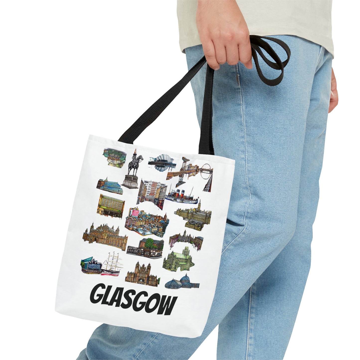 Tote Bag (AOP)-  Glasgow Collage Art Design