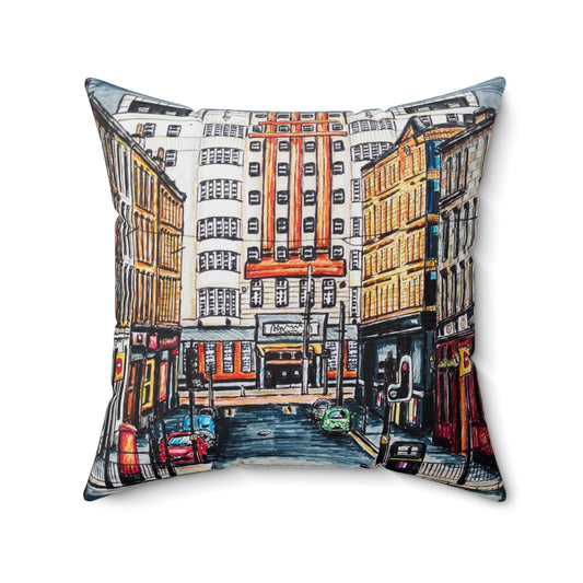 Polyester Square Pillow- Glasgow Beresford Building