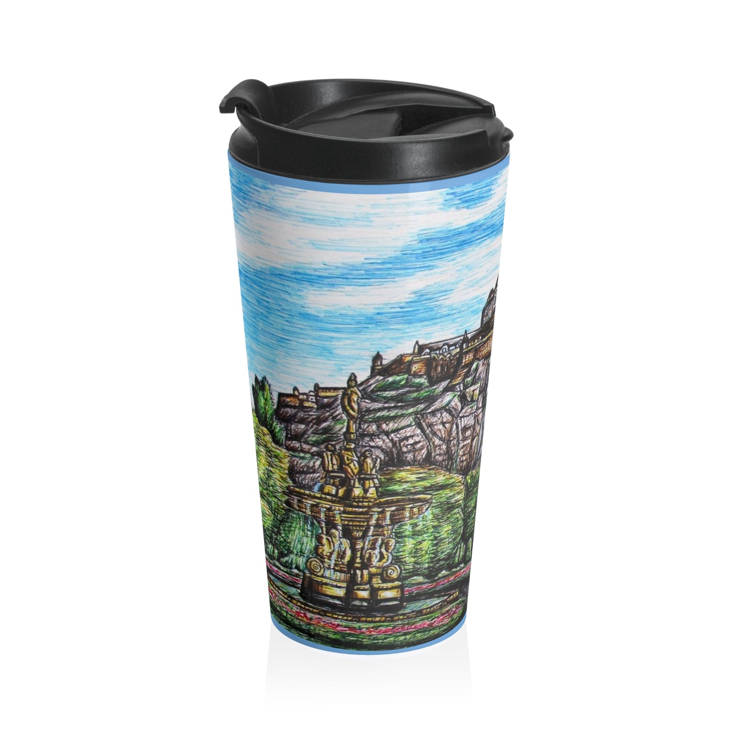 Stainless Steel Travel Mug- Edinburgh Castle Design