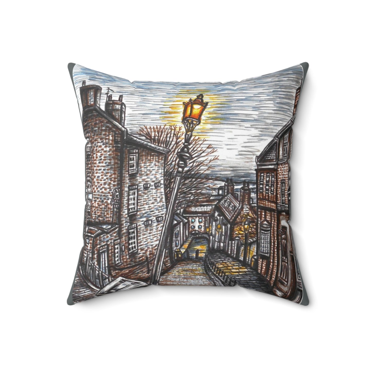 Polyester Square Pillow- Lincoln Steephill