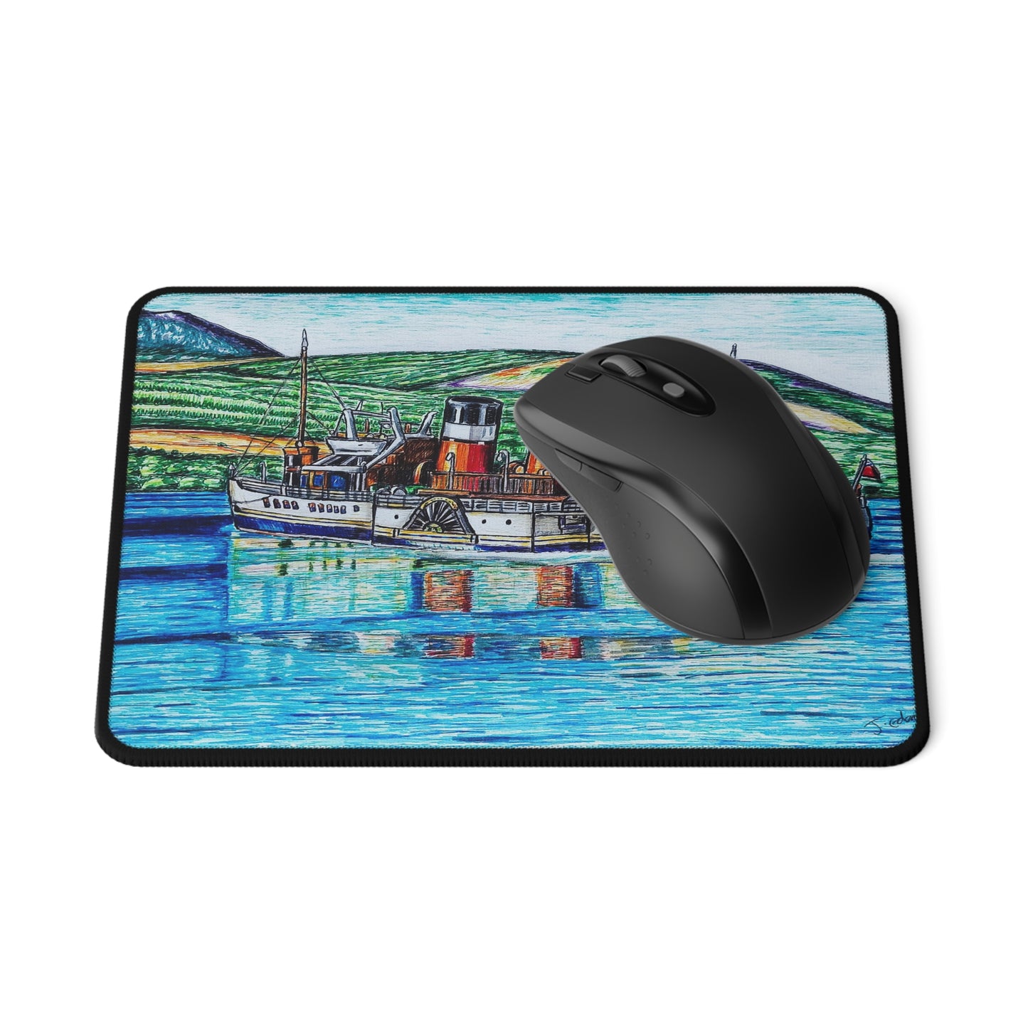 Non-Slip Mouse Pad- Waverley Paddlesteamer Design