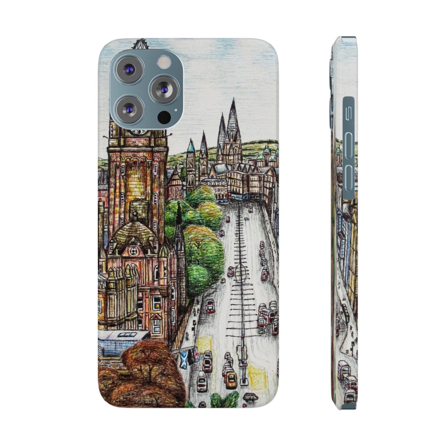Slim Phone Case- Edinburgh Princes Street Design