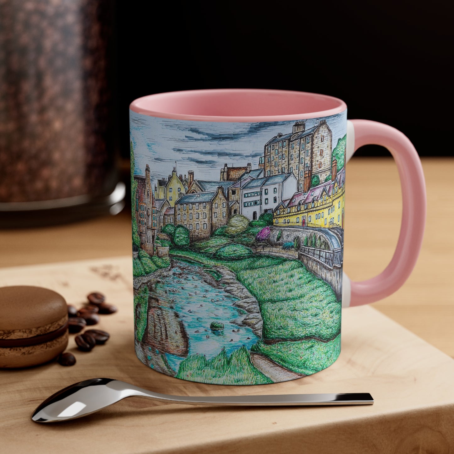 Ceramic Coffee Mug, 11oz- Edinburgh Leith Design- birthday gift, home decor, kitchen, drinkware, house warming, coffee