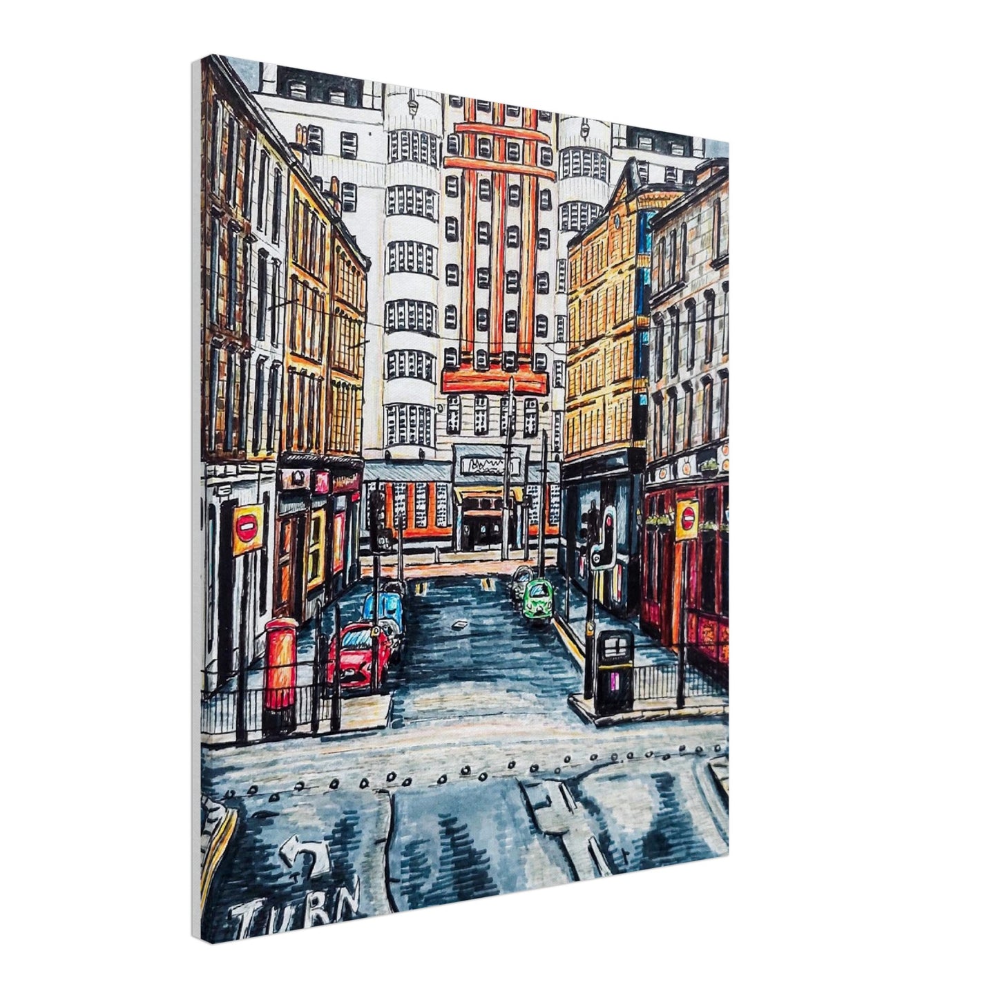 Glasgow Beresford Building Canvas Art Print