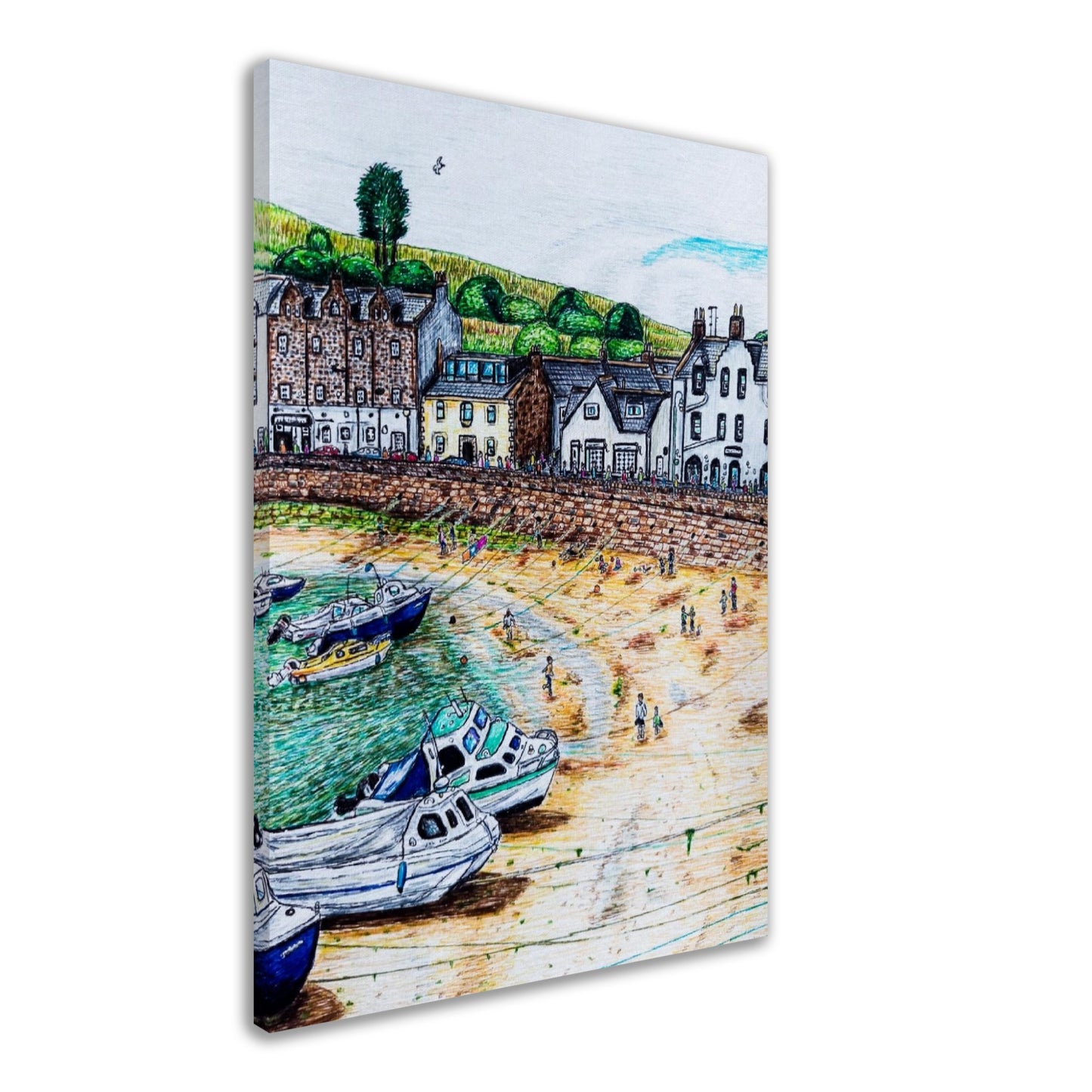 Stonehaven Beach Canvas Art Print