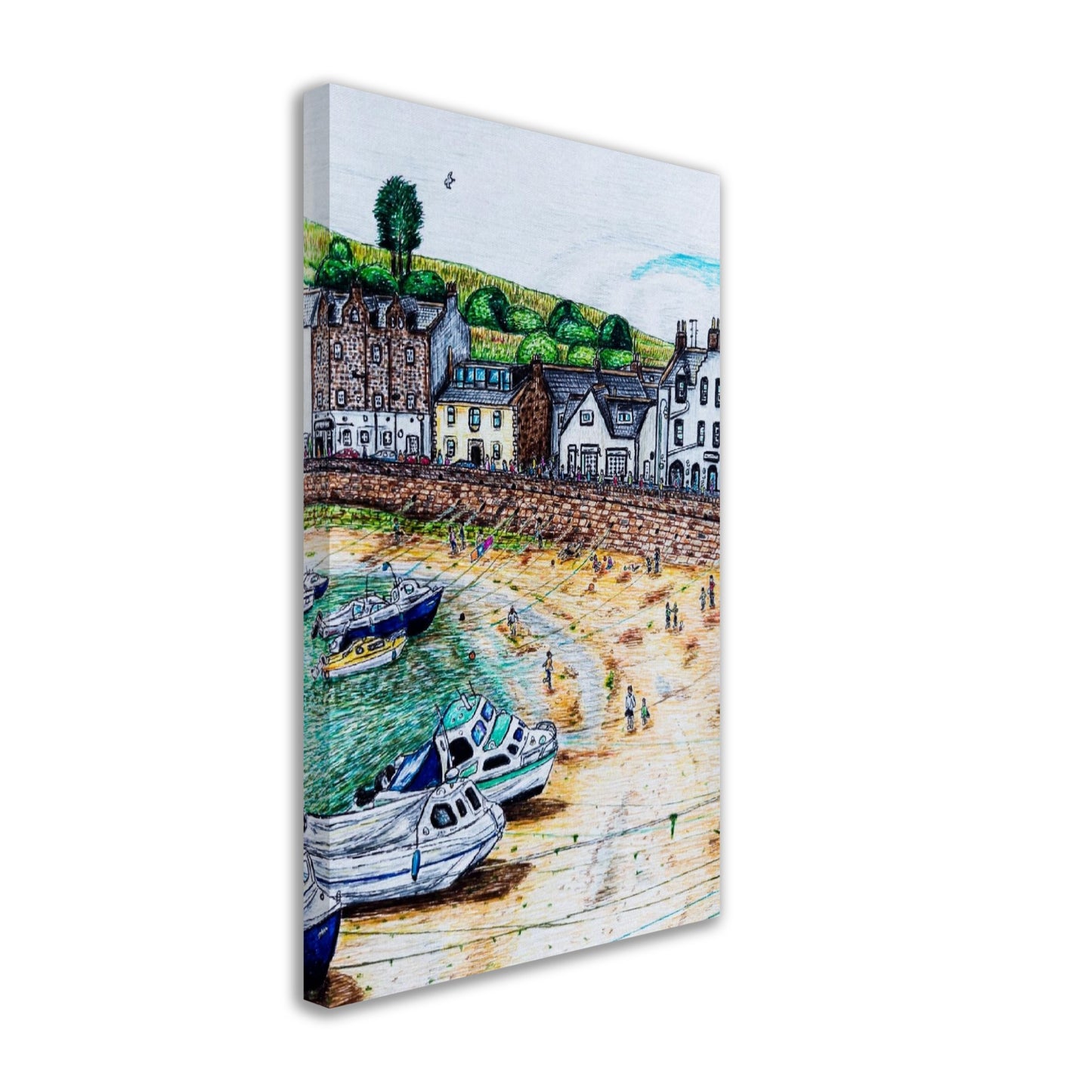 Stonehaven Beach Canvas Art Print